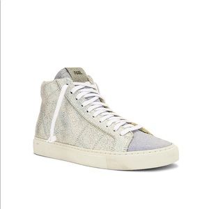 P448 star high top sneaker silver & lilac